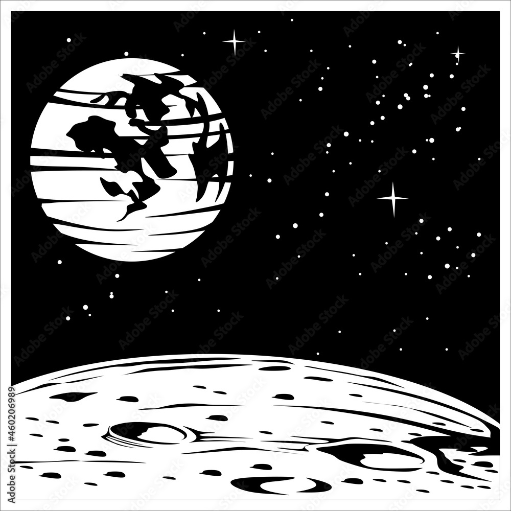 Naklejka premium outer space view for illustration background and image