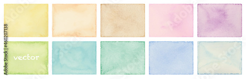 Vector colorful painting frame and button