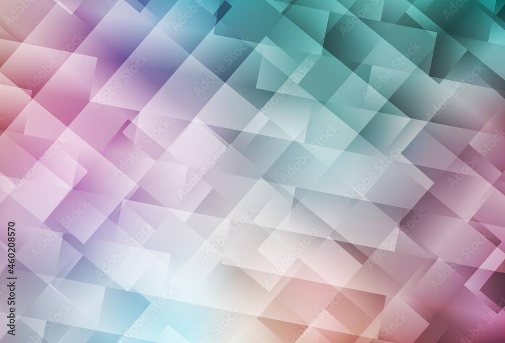 Fototapeta premium Light Green, Red vector background in polygonal style.
