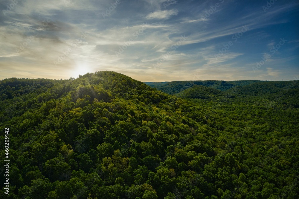 landscape of the mountains