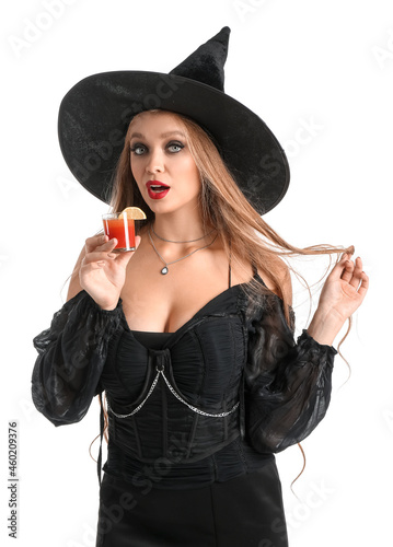 Sexy young witch with cockt...