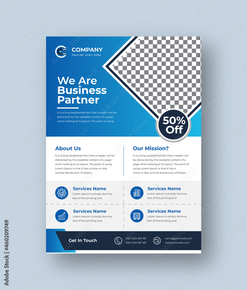 Corporate business flyer design template with modern concept Premium Vector
Corporate business flyer design template with modern concept Premium Vector