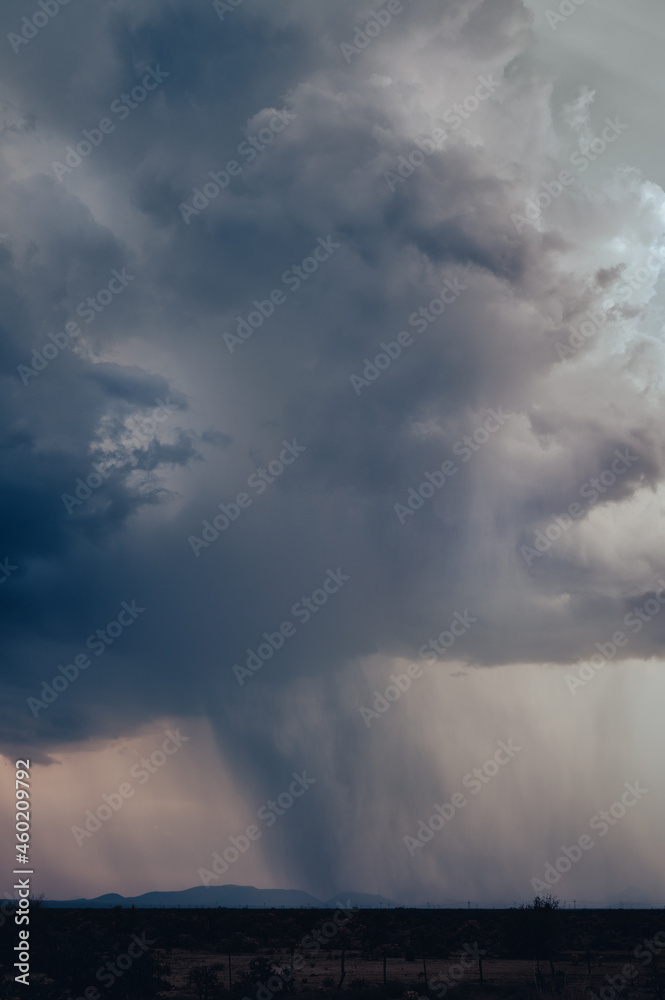 Monsoon rain downpour in Arizona