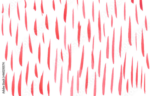 Watercolor abstract background in the form of vertical lines in red. Suitable for prints, design of various typography, as an element of decoration 