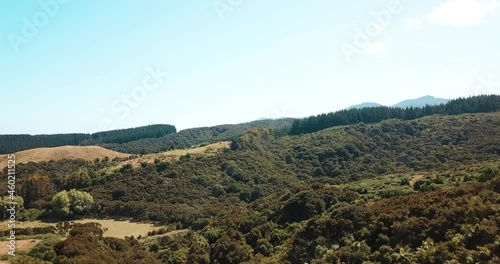 Aerial reveals Wairarapa foothills in sweltering summer heat - New Zealand photo