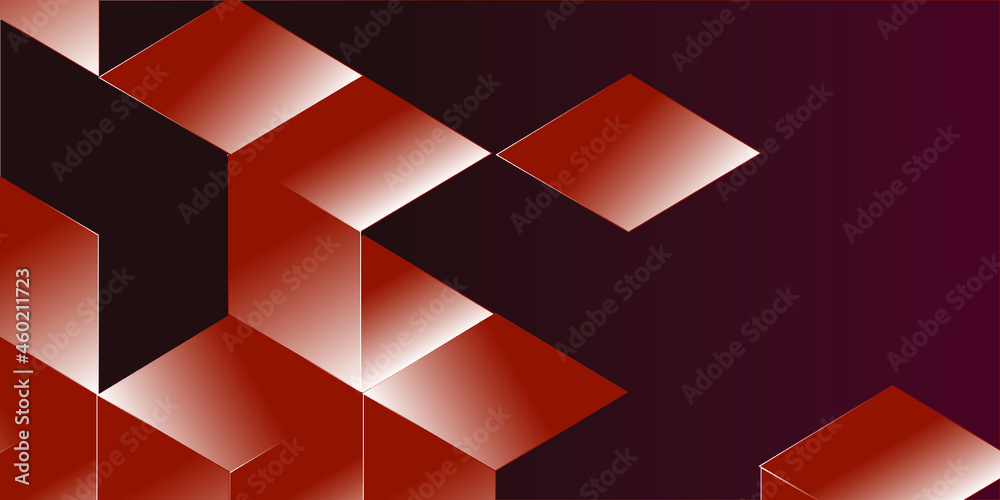 Fototapeta premium Red Abstract Background With Squares