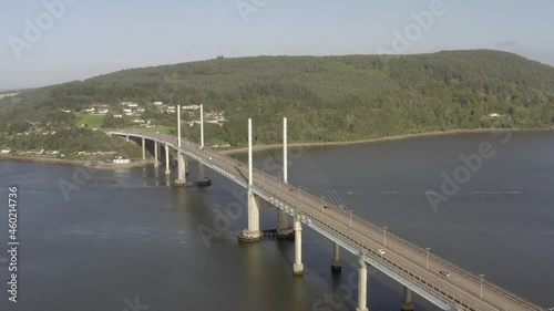 Wallpaper Mural Aerial view of Kessock Bridge on a sunny day, Inverness, Scotland. Circling right to left around the bridge from the Inverness side. Torontodigital.ca