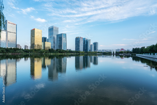 Modern urban architecture landscape in Zibo, China