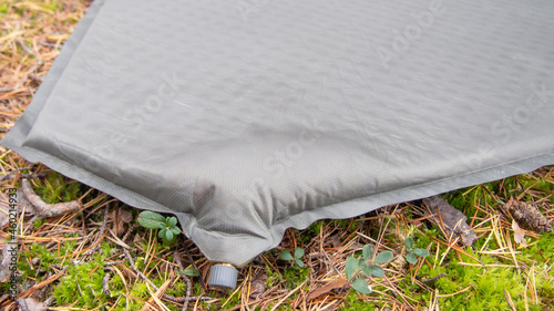 defective travel self-inflating sleeping mat with inflated valve