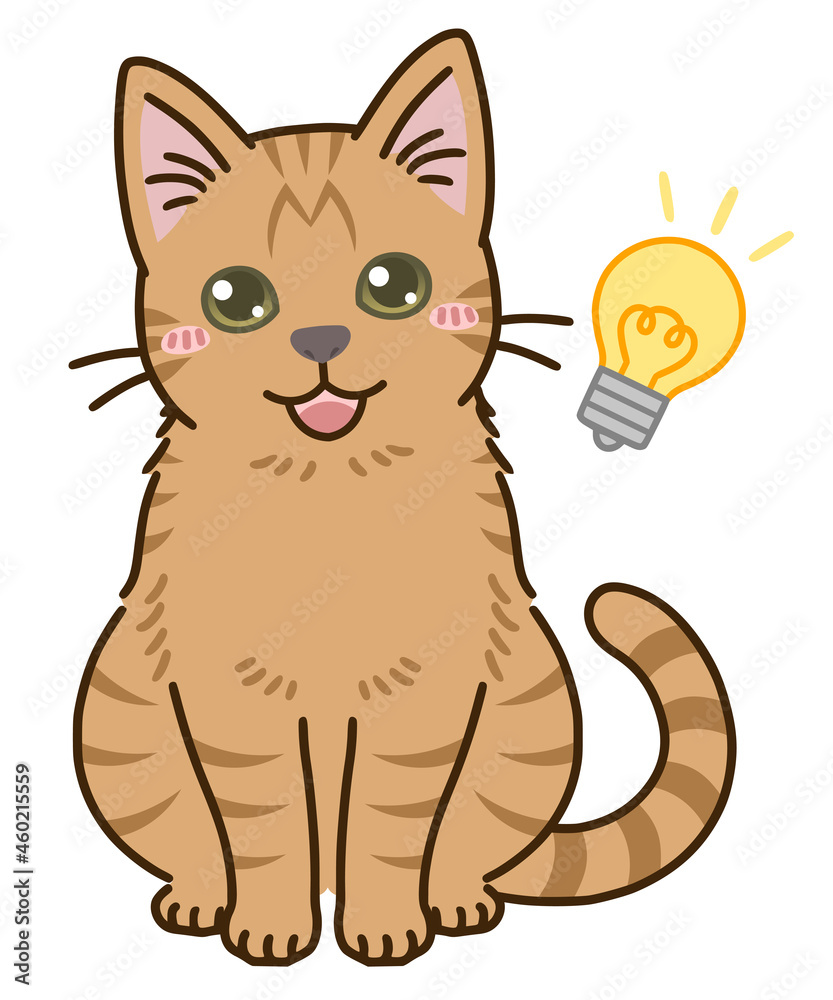 思い付く猫 茶トラ Stock Vector Adobe Stock 思い付く猫 茶トラ Stock Vector Adobe Stock
