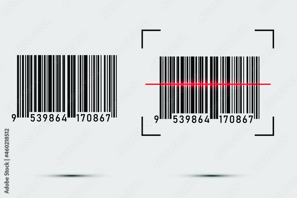 Several vector barcodes for various products. Realistic barcode icon. Barcode vector illustration.