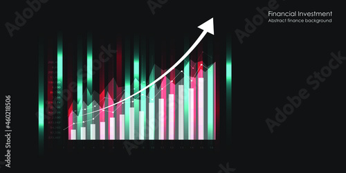 Stock market or forex trading graph in graphic concept suitable for financial investment or Economic trends business idea and all art work design. Abstract finance background. Vector illustration