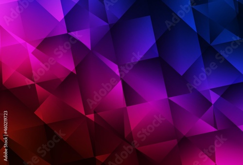 Dark Blue, Red vector abstract polygonal pattern.