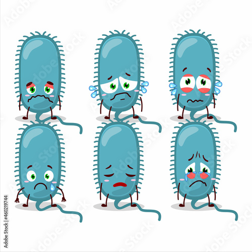 Minacovirus cartoon in character with sad expression