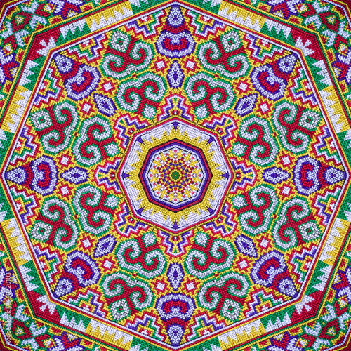 Seamless kaleidoscope or endless pattern for ceramic tile, wallpaper, linoleum, textile, web page background used