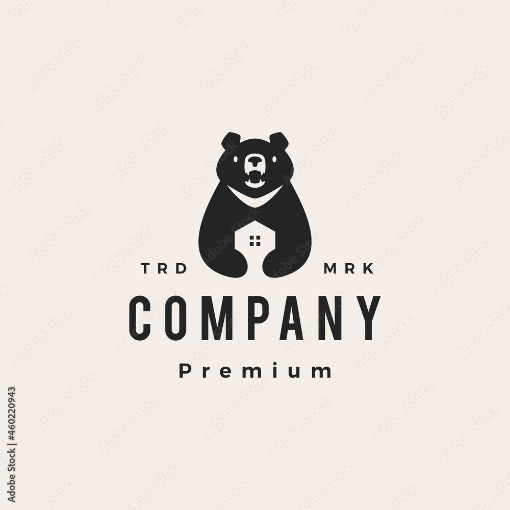 moon black bear house home mortgage real estate architecture vietnam hipster vintage logo vector icon illustration moon black bear house home mortgage real estate architecture vietnam hipster vintage logo vector icon illustration