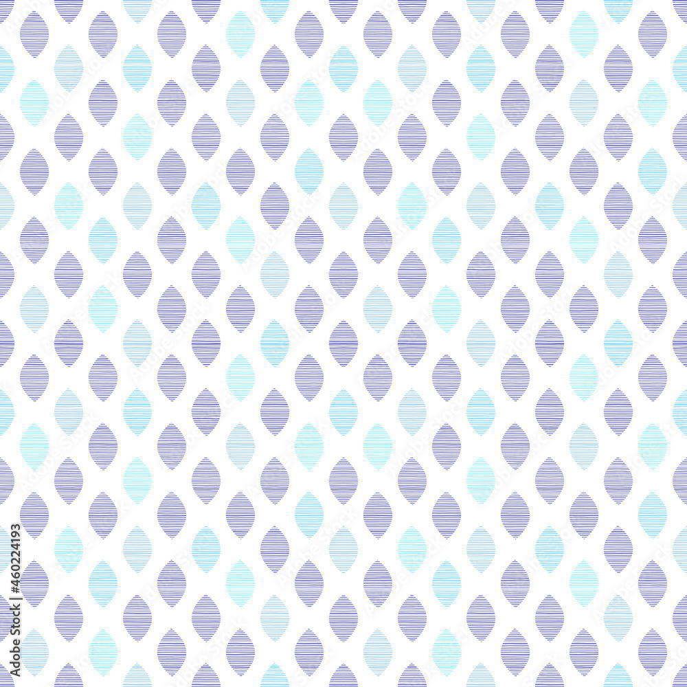 Beautiful Purple and Blue Textured Geometric Seamless Pattern Design with Details on White Background