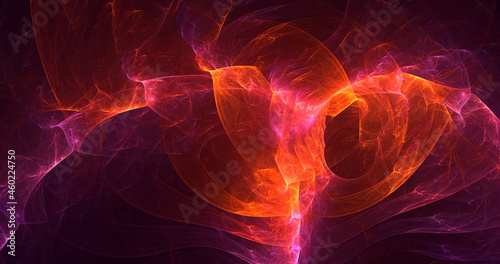 3D rendering abstract fractal light background