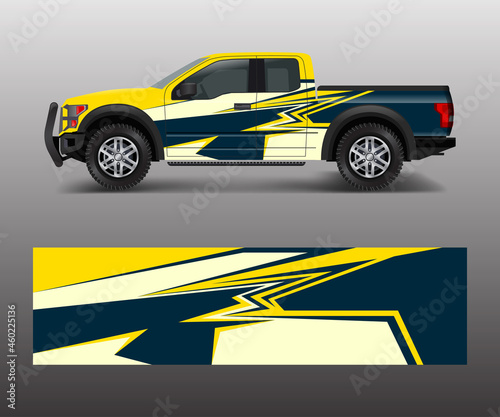 Abstract modern graphic design for truck and vehicle wrap and branding stickers