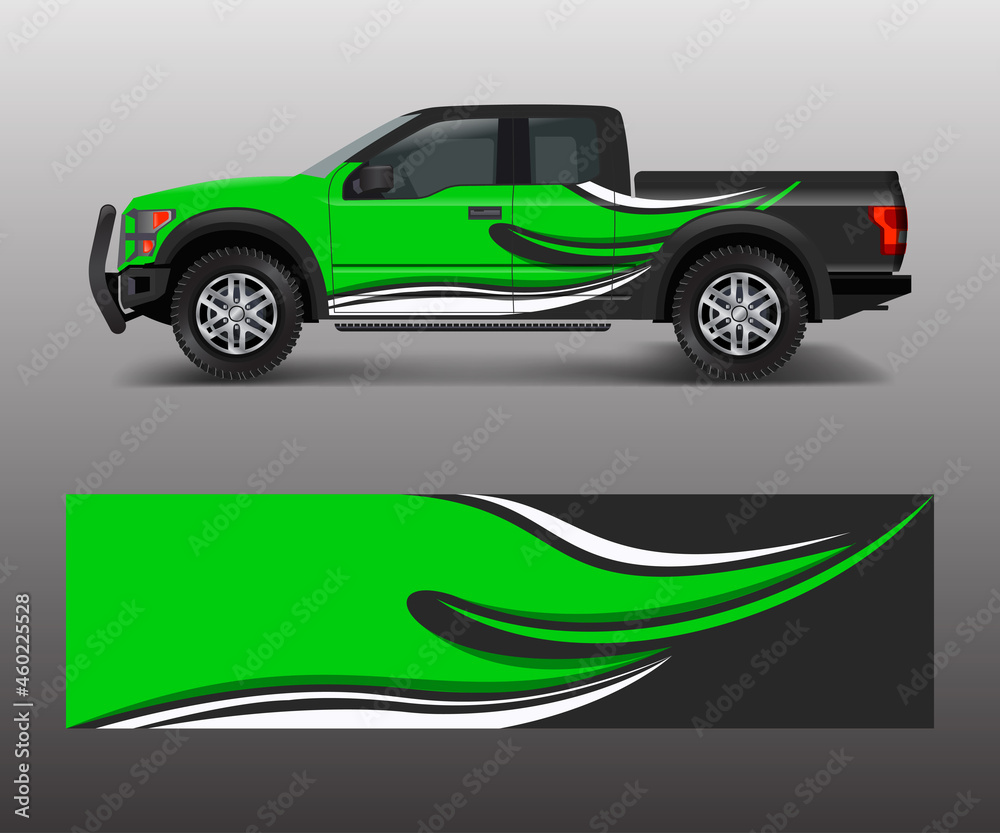 Abstract modern graphic design for truck and vehicle wrap and branding stickers