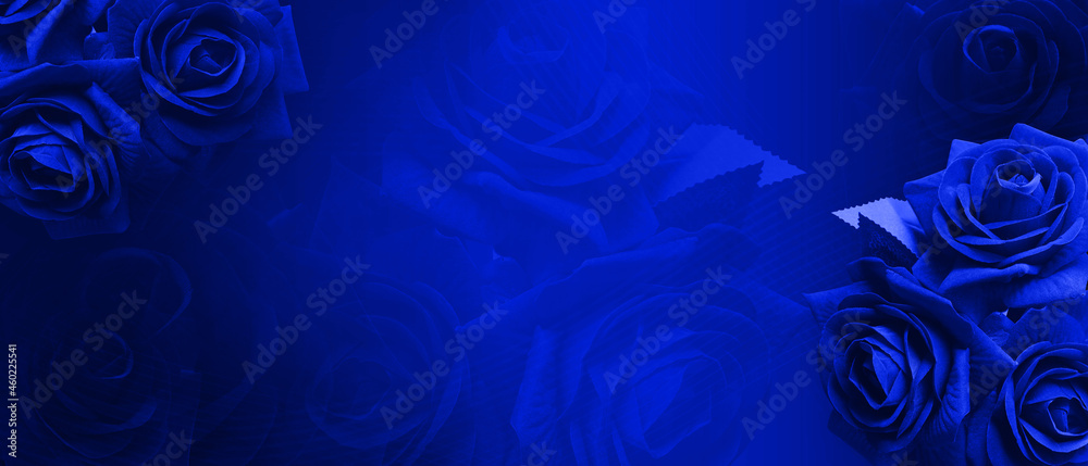 abstract beautiful blue rose flowers bouquet on blur blue roses flower and blue  background, nature, love, valentine, buddha, banner, template, copy space  Stock Photo | Adobe Stock