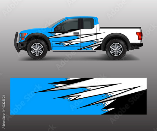 modern design for truck graphics vinyl wrap vector