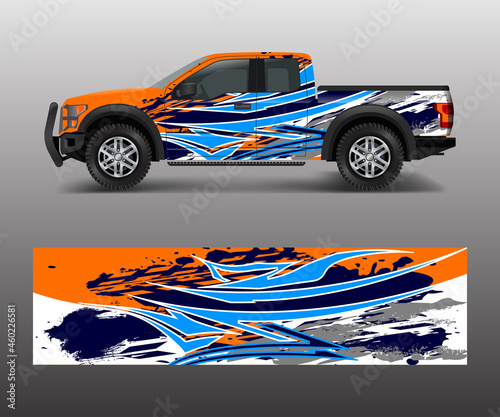 Abstract modern graphic design for truck and vehicle wrap and branding stickers