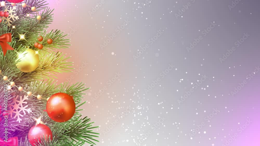 4K Christmas tree decoration golden ball and Tree snowflake bokeh lights Loop background, 3d New Year party. merry christmas, Holiday, winter, New Year, snowflake, snow, festive snow flakes 4K Christmas tree decoration golden ball and Tree snowflake bokeh lights Loop background, 3d New Year party. merry christmas, Holiday, winter, New Year, snowflake, snow, festive snow flakes