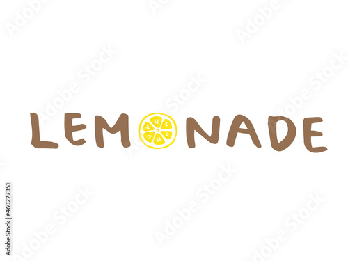 かわいいLEMONADの文字／手書き文字イラスト