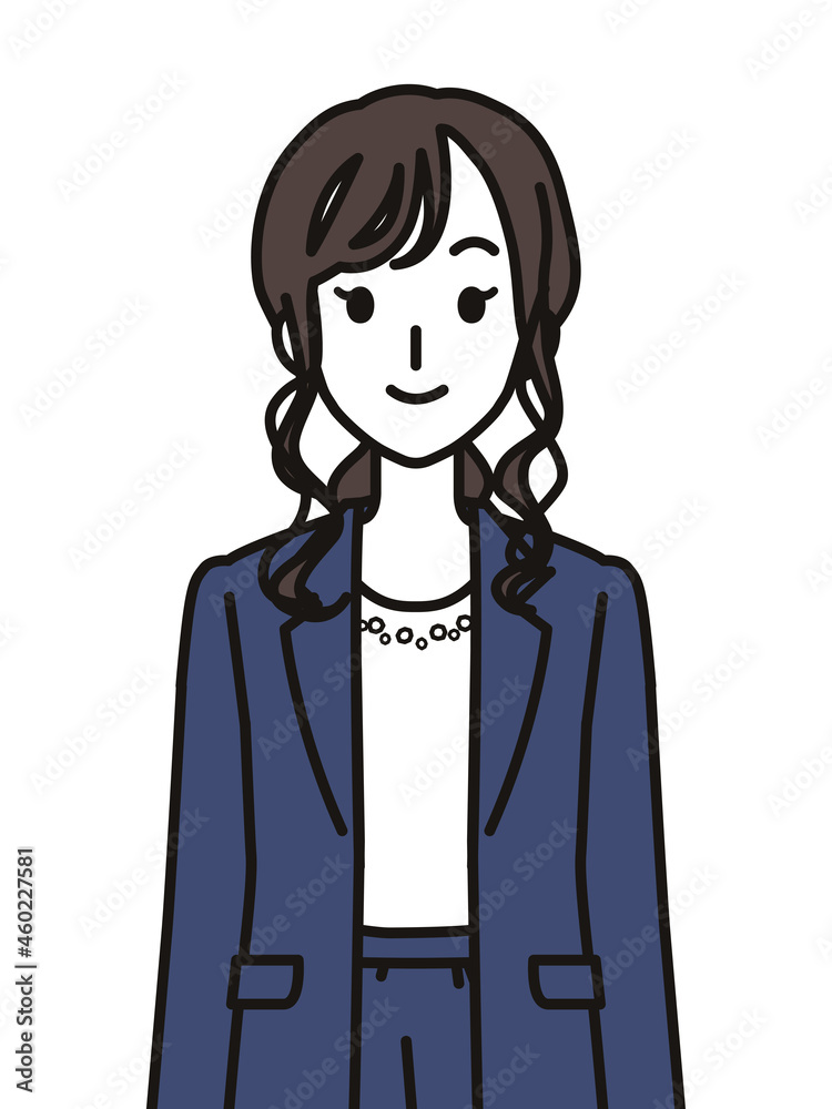 オフィスカジュアルのコーデの女性 オフィスカジュアルのコーデの女性
