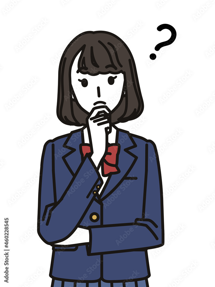 考える女子中学生・高校生 考える女子中学生・高校生