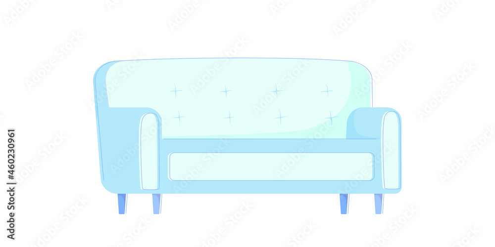 Sofa vector illustration isolate white background. Upholstered furniture Sofa vector illustration isolate white background. Upholstered furniture