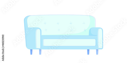 Sofa vector illustration isolate white background. Upholstered furniture