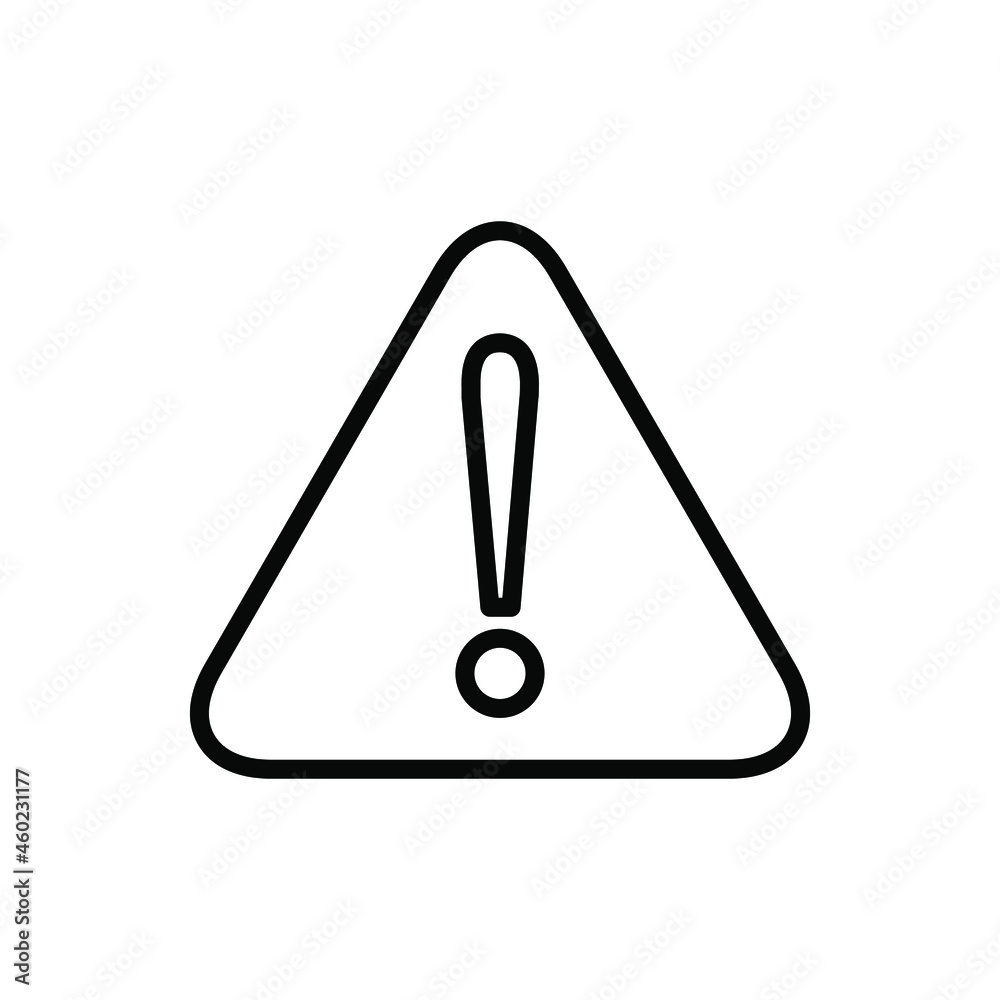 Warning sign icon vector graphic Warning sign icon vector graphic
