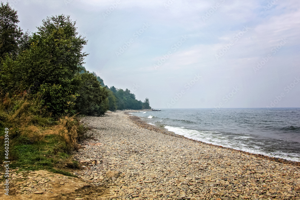 Lake Baikal, Russia, Irkutsk region and the Republic of Buryatia. The largest lake in the world, freshwater and environmental pollution Lake Baikal, Russia, Irkutsk region and the Republic of Buryatia. The largest lake in the world, freshwater and environmental pollution