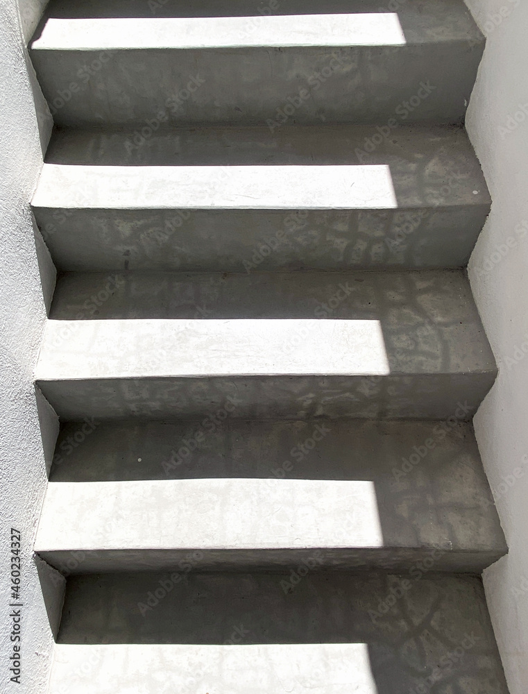 Graphic shadows on sunlit stairs Graphic shadows on sunlit stairs