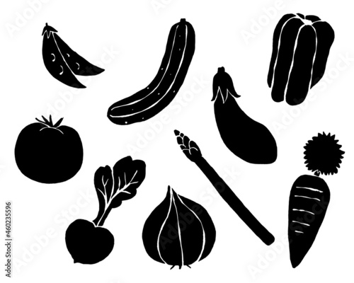 野菜のシルエットイラスト