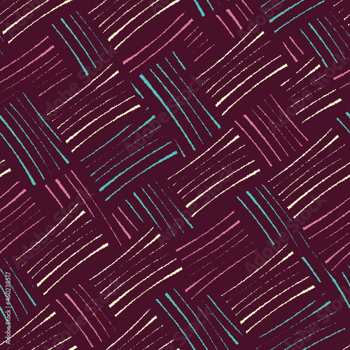 Seamless abstract geometric pattern of jumbled stripes.
