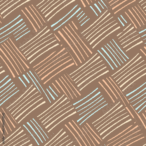 Seamless abstract geometric pattern of jumbled stripes.
