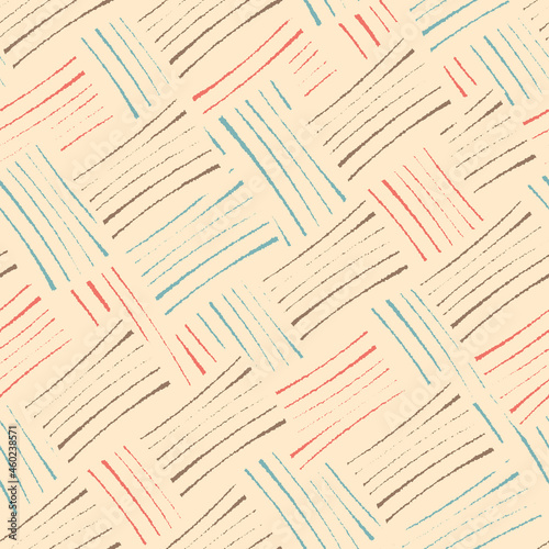 Seamless abstract geometric pattern of jumbled stripes.
