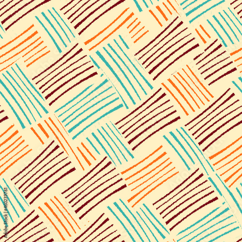 Seamless abstract geometric pattern of jumbled stripes.
