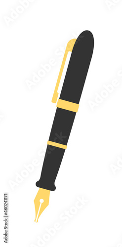  Fountain pen flat illustration