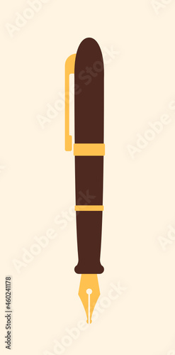  Fountain pen flat illustration