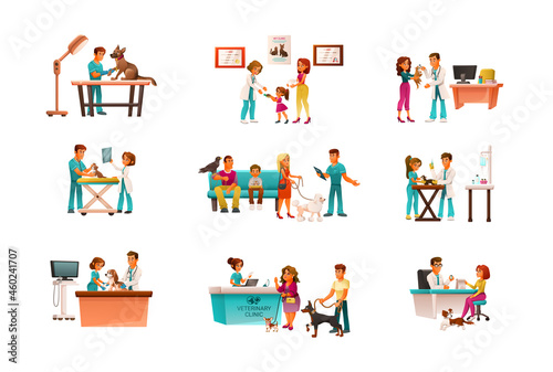 Veterinary Clinic Compositions Set