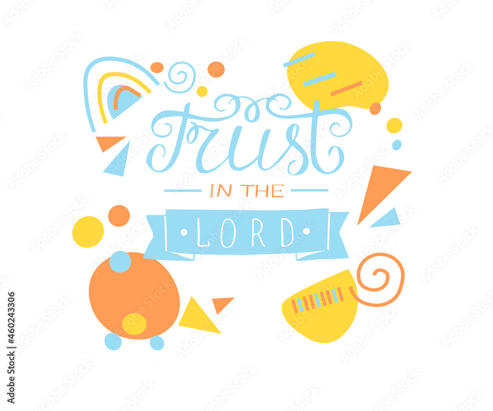 Hand lettering Trust in the Lord with dots Hand lettering Trust in the Lord with dots