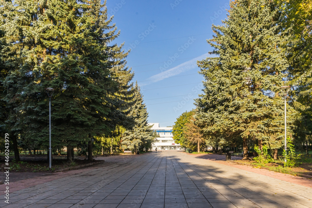 Alley to the entrance to an industrial enterprise