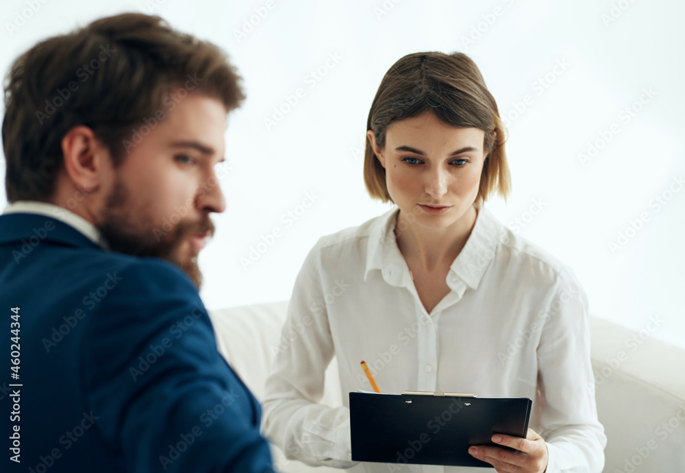 psychologist with patient communication professional therapy stress psychologist with patient communication professional therapy stress