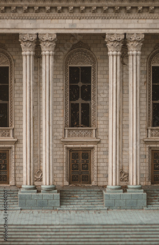 Facade of a building with columns