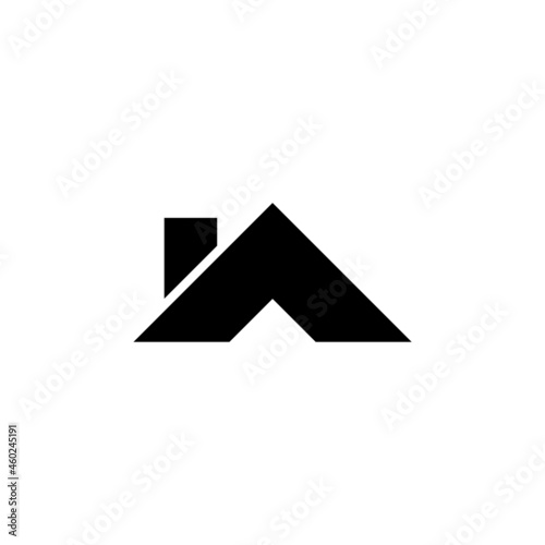 Roof house logo icon isolated on white background