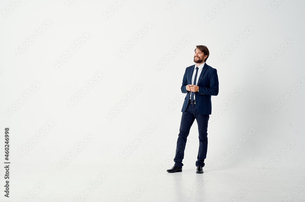 bearded business man posing executive office Studio bearded business man posing executive office Studio